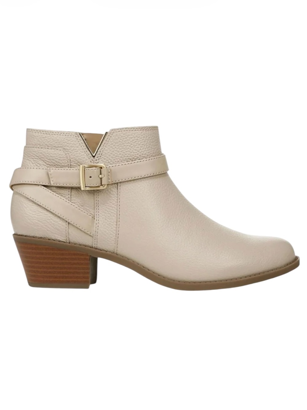 Vionic Farrah Oatmeal Leather Ankle Boots Size  9 Wide NEW
